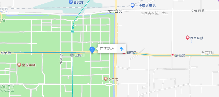 西安百度花店地图