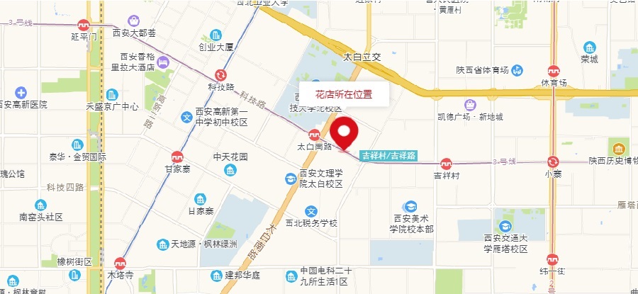 西安花田里鲜花店地图